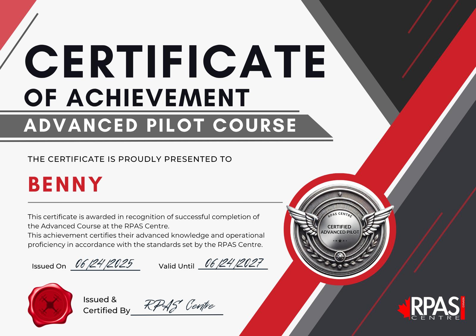 Home 11 Advanced Certificate